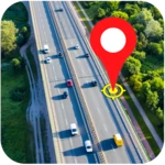 live satellite view, gps maps android application logo